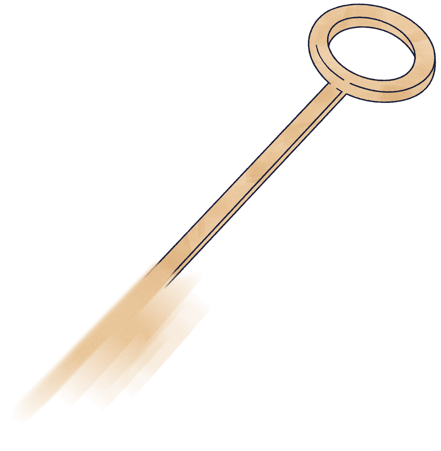 Illustration of a golden key
